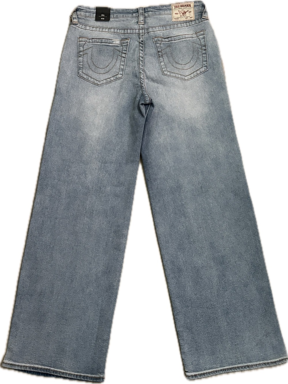 True Religion Leila High Rise Wide Leg Jeans Light Wash Size 30 NWT - Picture 4 of 13